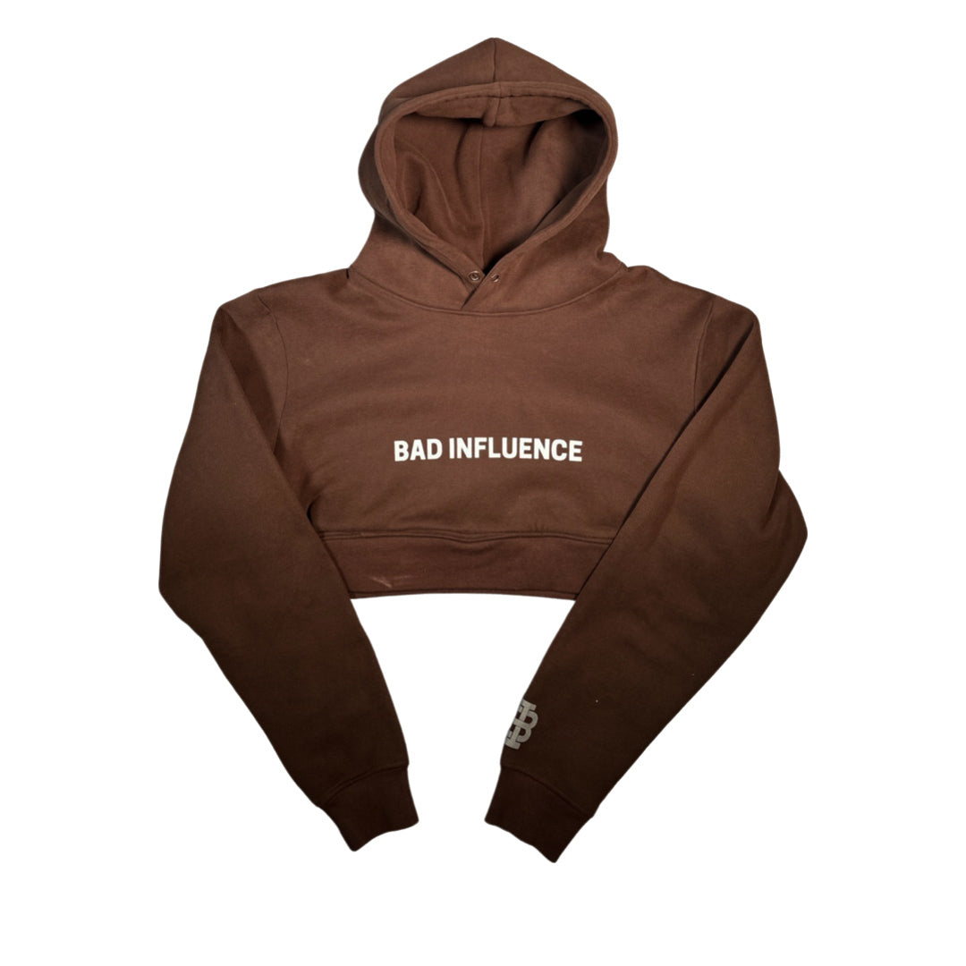Cropped Illusion Hoodie Brunette